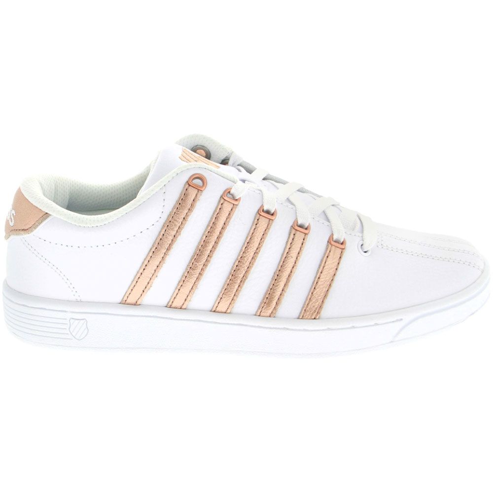 K Swiss Court Pro 2 Cmf Lifestyle Shoes - Womens White Peach Gold Side View