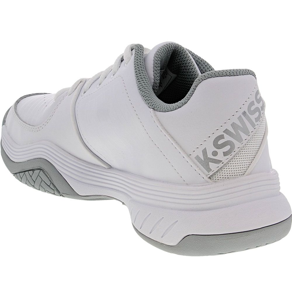 K Swiss Court Express Tennis Shoes - Womens White Grey Back View