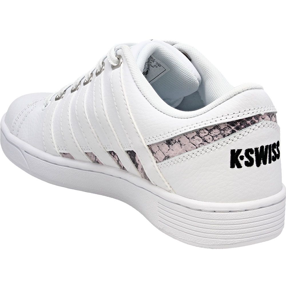 K Swiss Ramli Court Lifestyle Shoes - Womens White Pink Snake Back View
