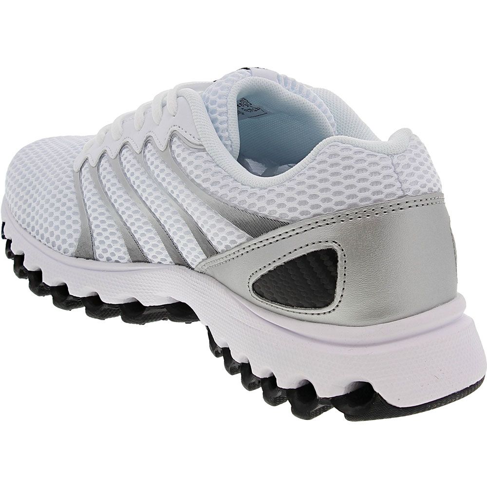 K Swiss Tubes Comfort 200 Running Shoes - Womens White Silver Back View