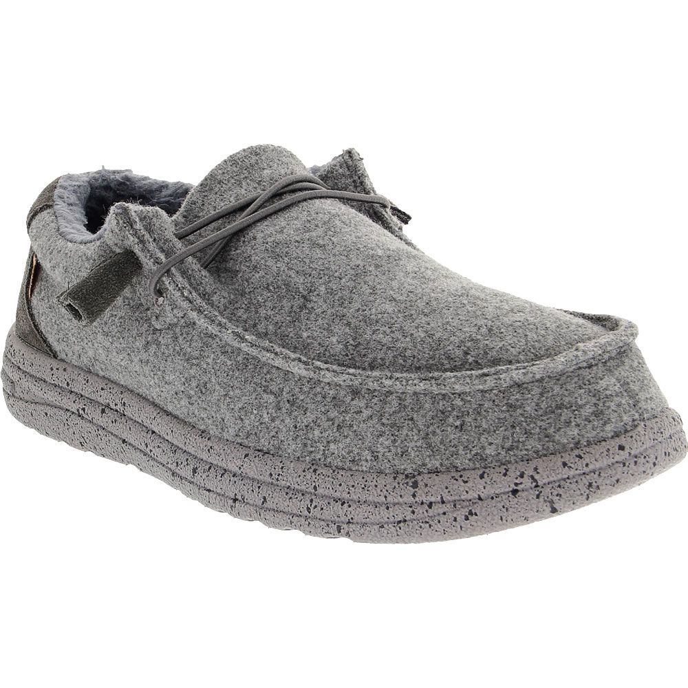 Lamo Samuel Lace Up Casual Shoes - Mens Grey Wool