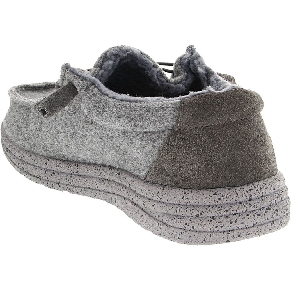 Lamo Samuel Lace Up Casual Shoes - Mens Grey Wool Back View