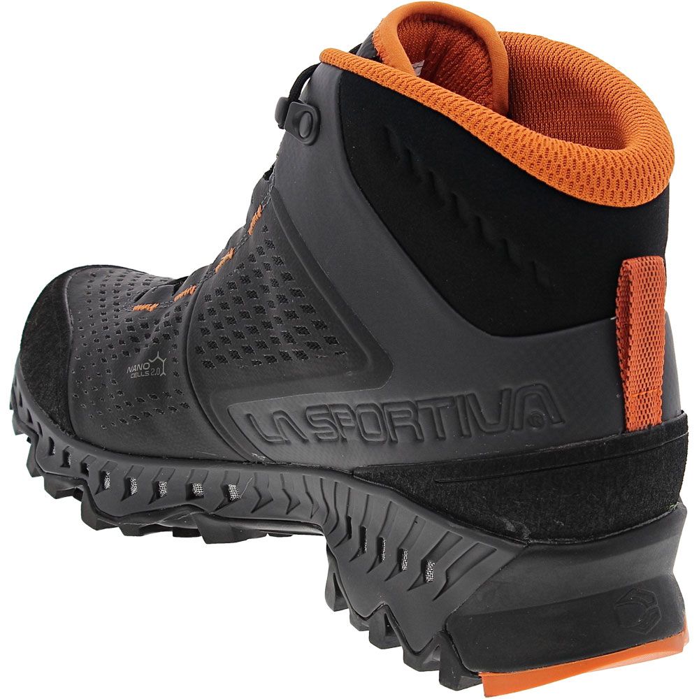 La Sportiva Stream Gtx Hiking Boots - Mens Black Orange Back View