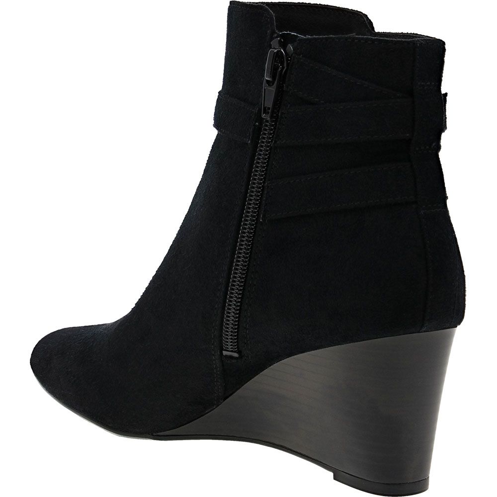 Life Stride Gio Boot Ankle Boots - Womens Black Fabric Back View