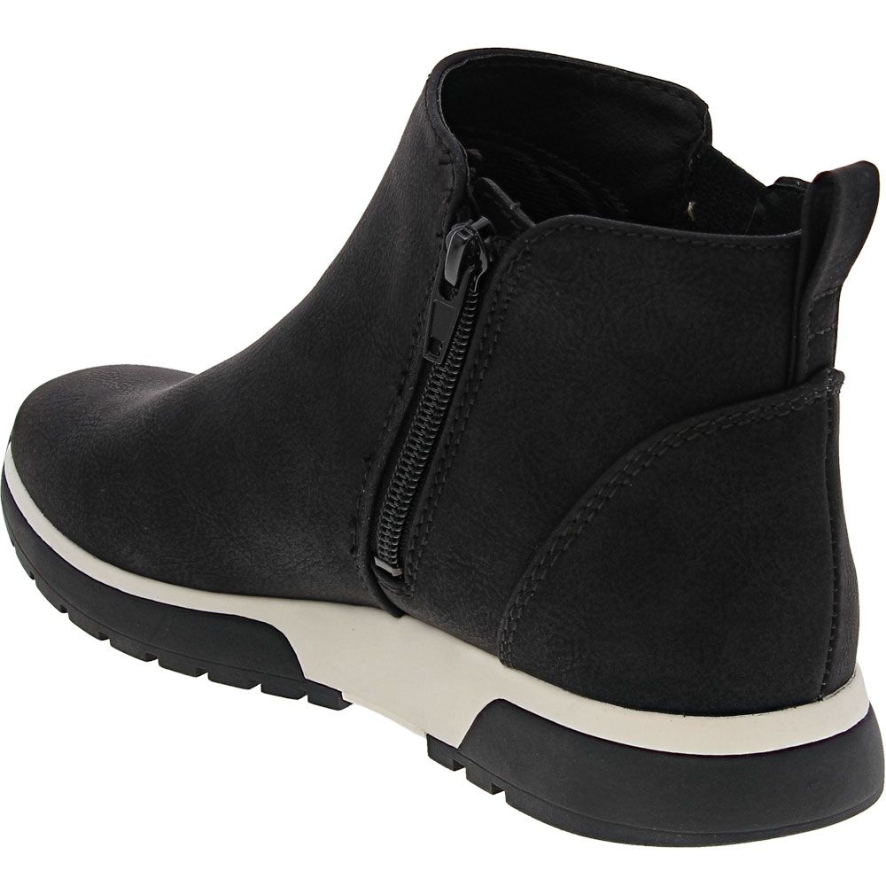 Life Stride Hope Casual Boots - Womens Black Silver Back View
