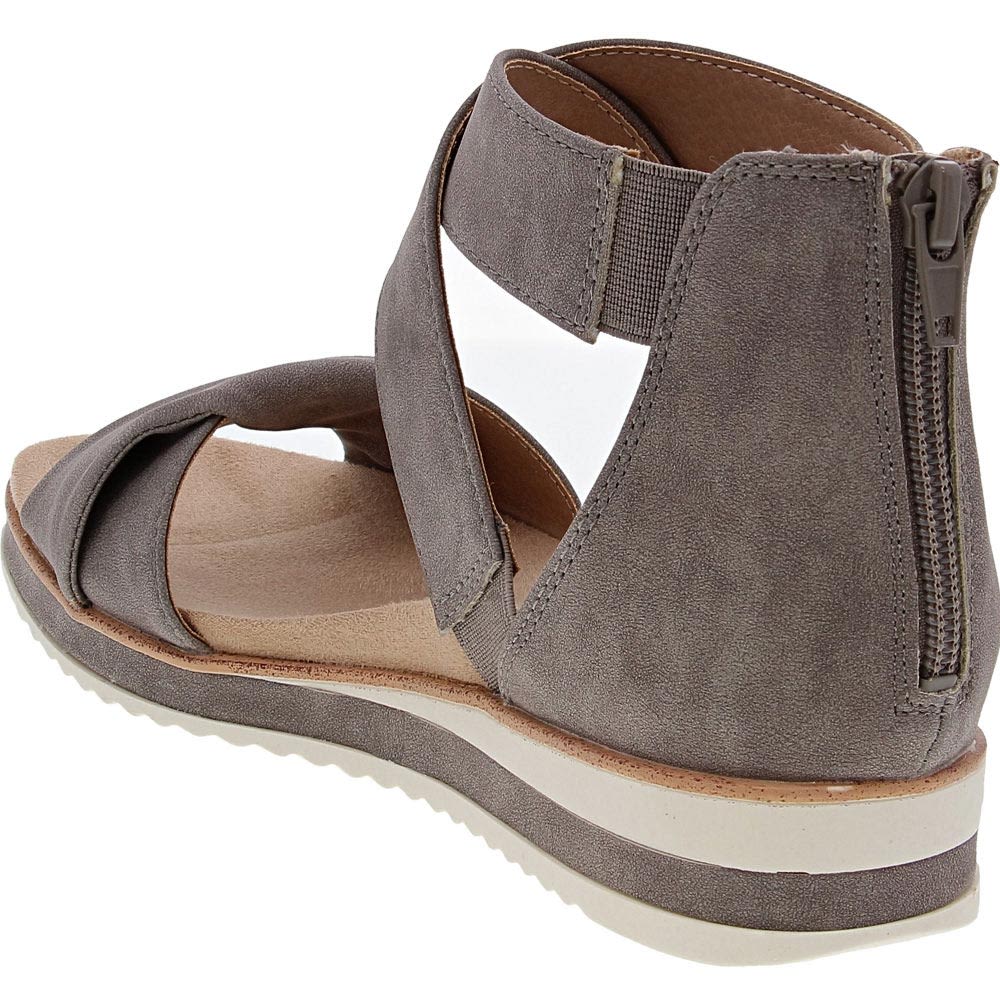 Life Stride Zoom Sandals - Womens Grey Back View