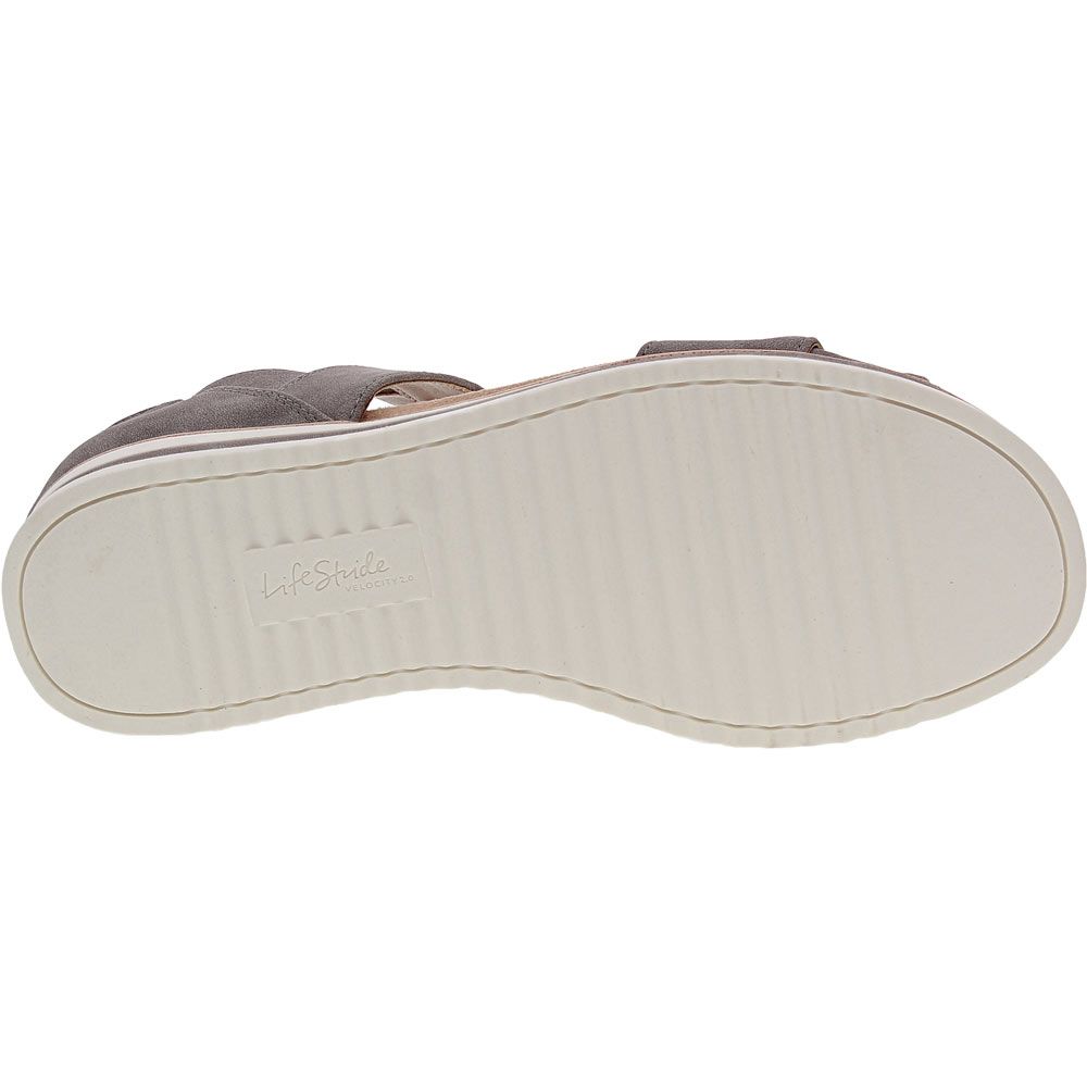 Life Stride Zoom Sandals - Womens Grey Sole View