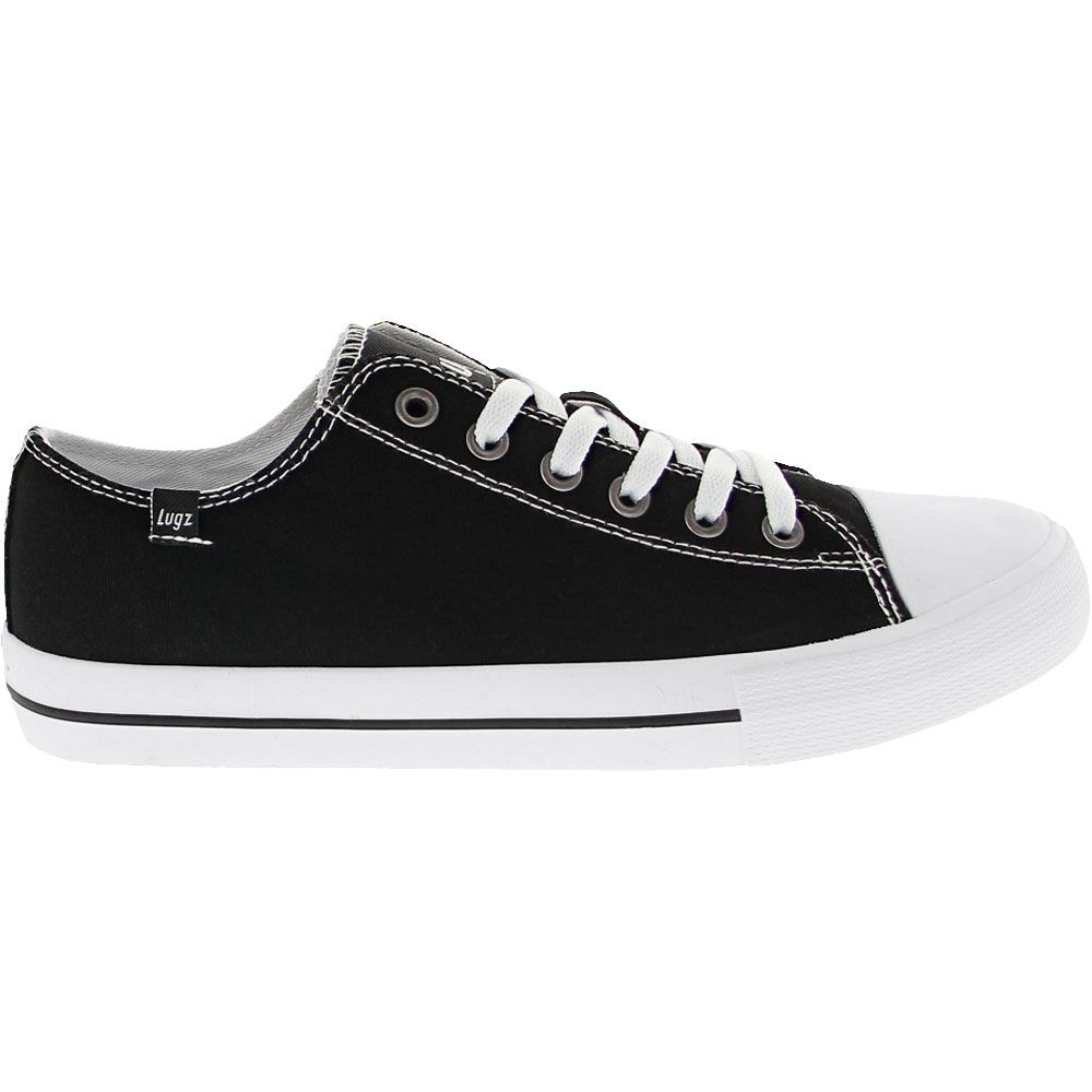 Lugz Stagger Lo Oxford Womens Sneakers Black White Side View