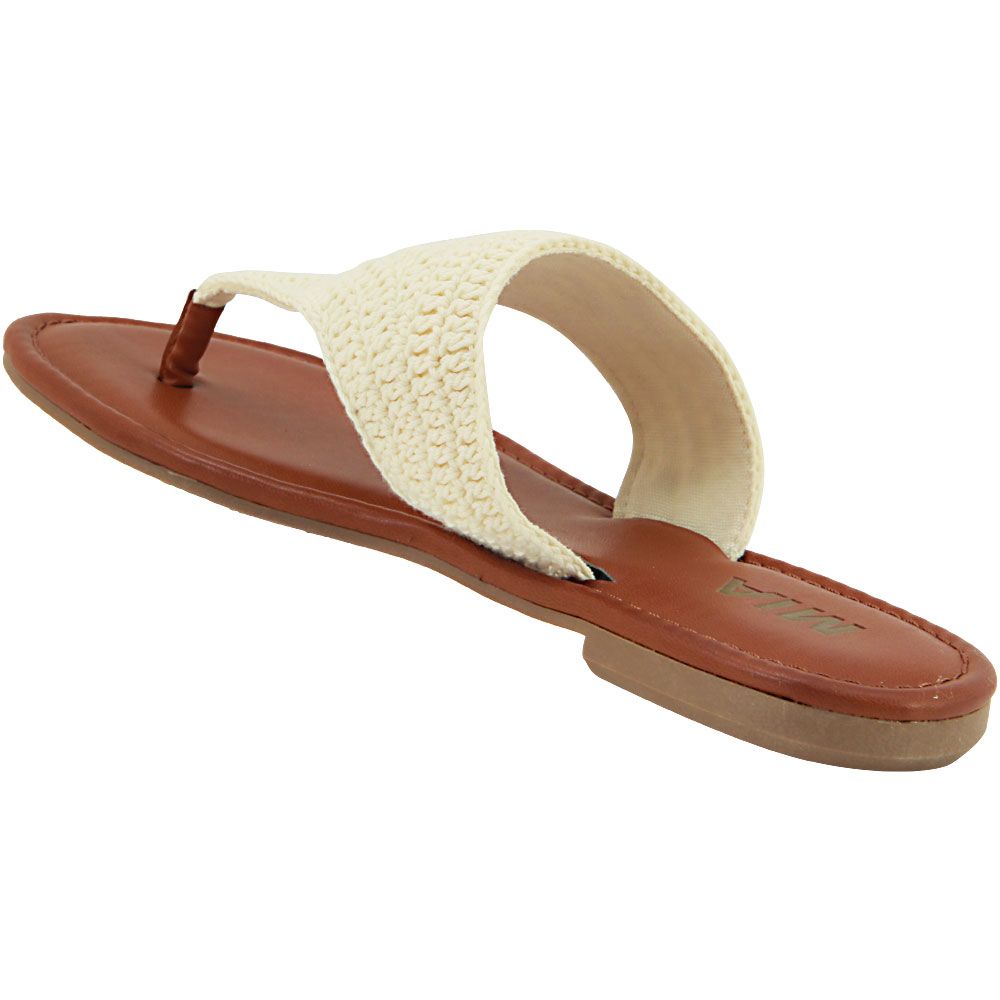 Mia Camile Flip Flops - Womens Off White Back View