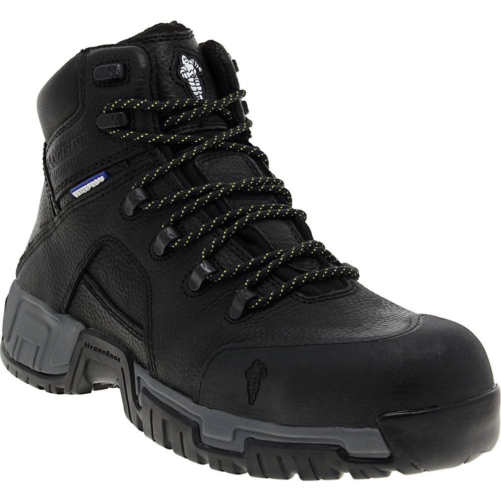 Michelin HydroEdge Steel Toe Work Boots - Mens Black