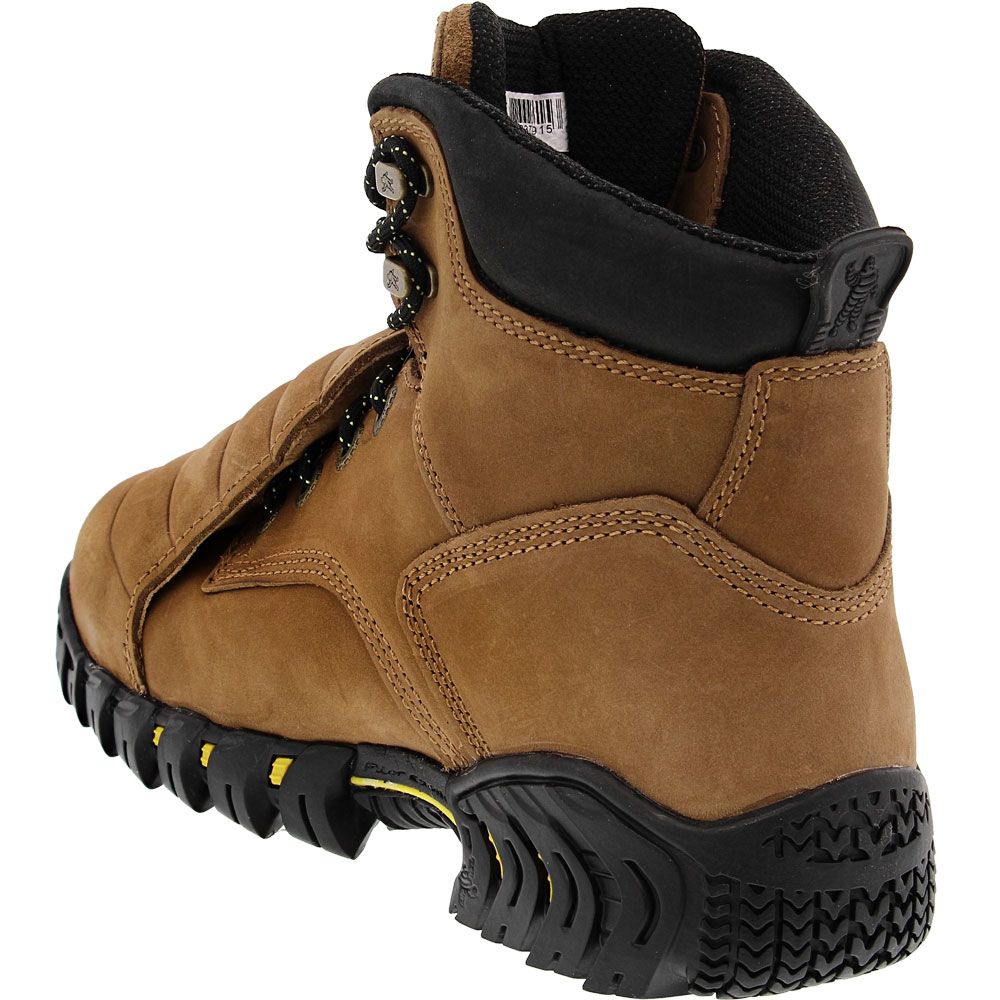 Michelin Sledge Steel Toe Work Boots - Mens Rough Brown Back View