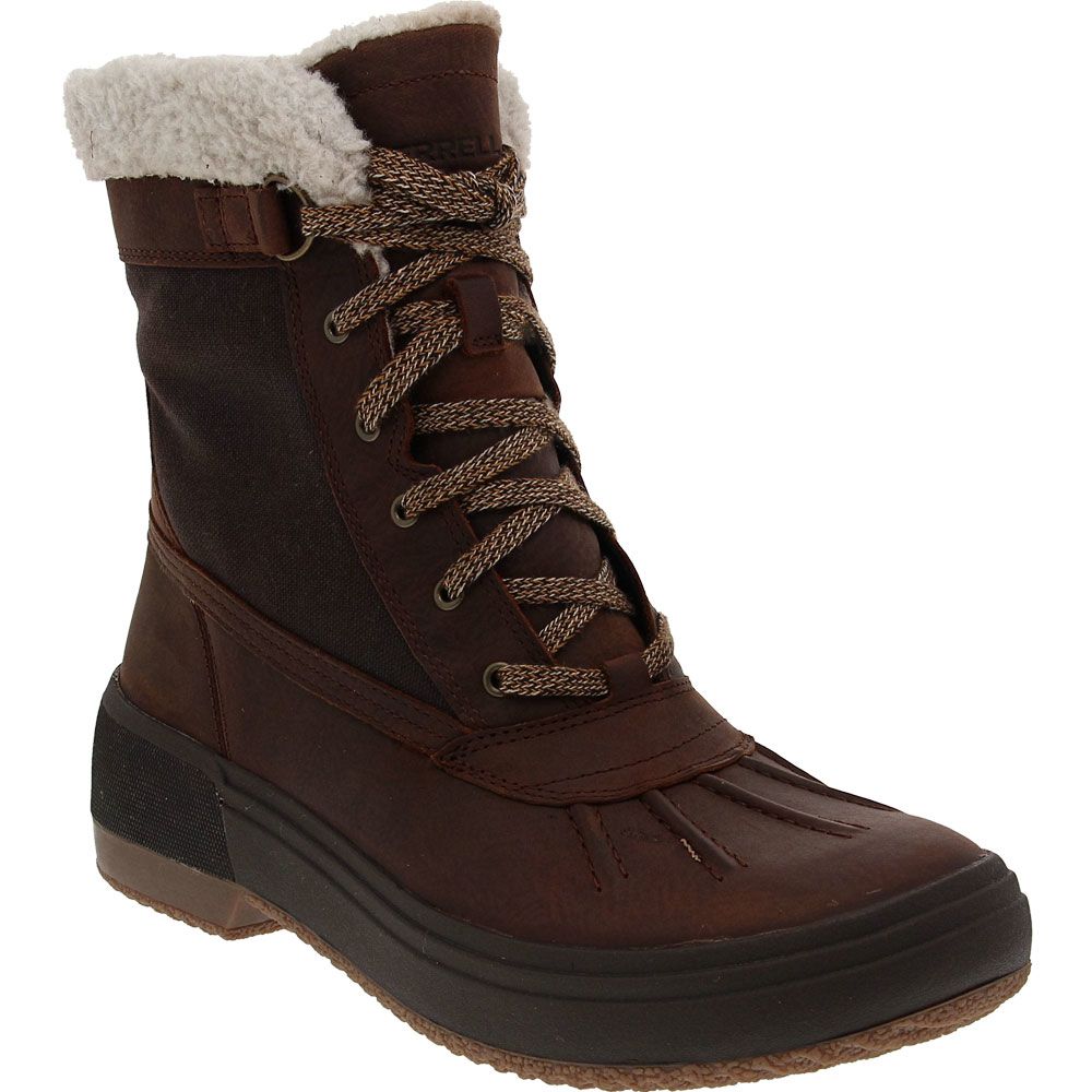 Merrell Haven Mid Lace Polar Winter Boots - Womens Brown