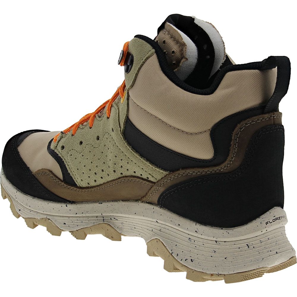 Merrell Speed Solo Mid H2O Hiking Boots - Mens Clay Olive Back View