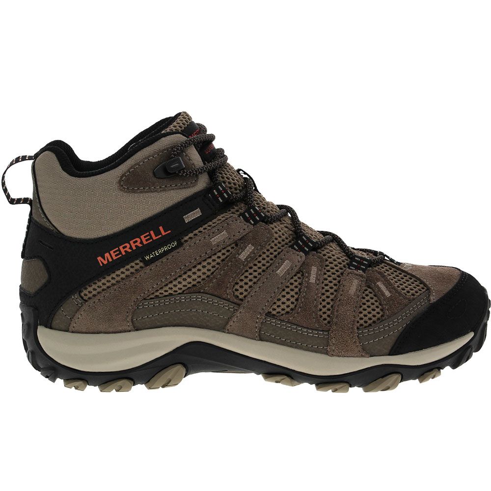 Merrell Alverstone 2 Mid WP Hiking Boots - Mens Boulder Brindle Side View