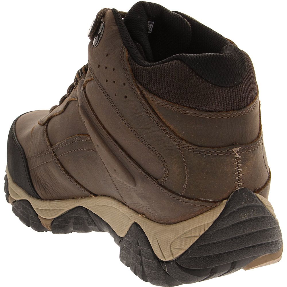 Merrell Work Moab Adventure Mid Composite Toe Work Boots - Mens Brown Back View