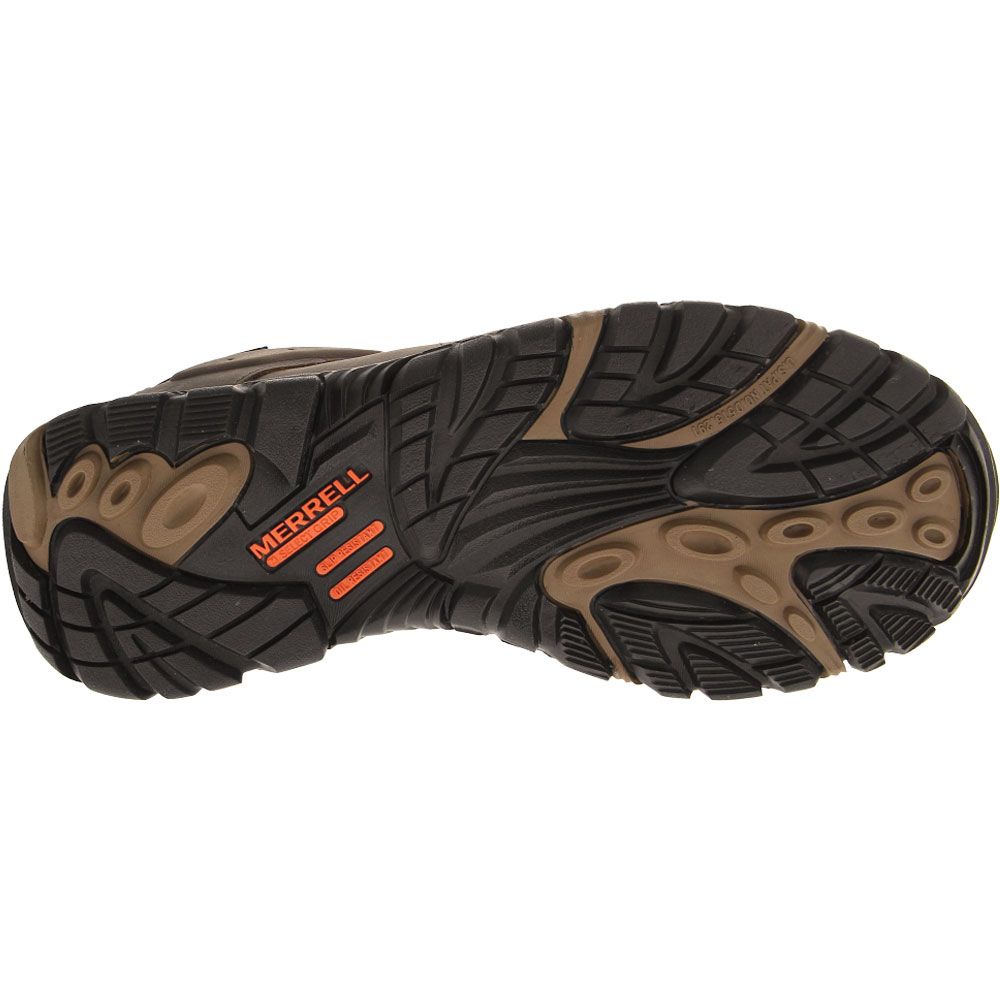 Merrell Work Moab Adventure Mid Composite Toe Work Boots - Mens Brown Sole View