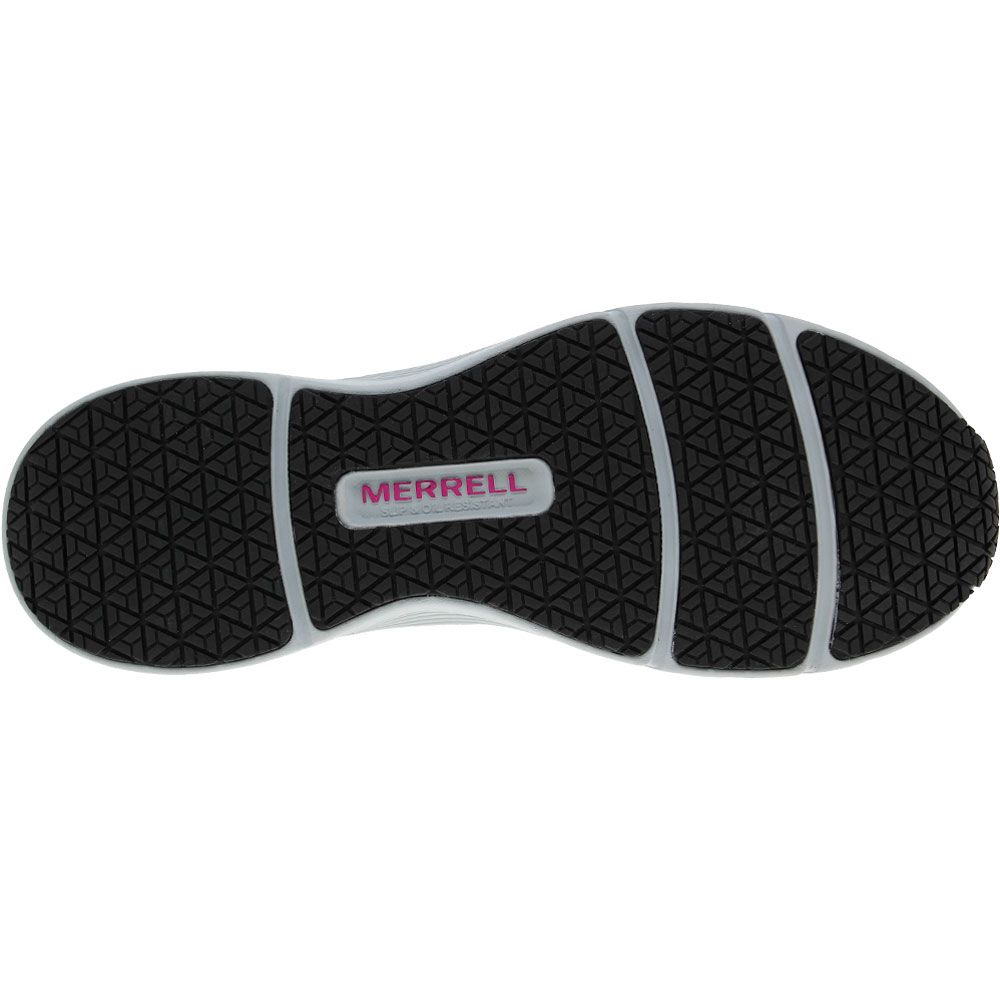 Merrell Work Moab Flight Composite Toe Work Shoes - Womens Black Fuchsia Sole View