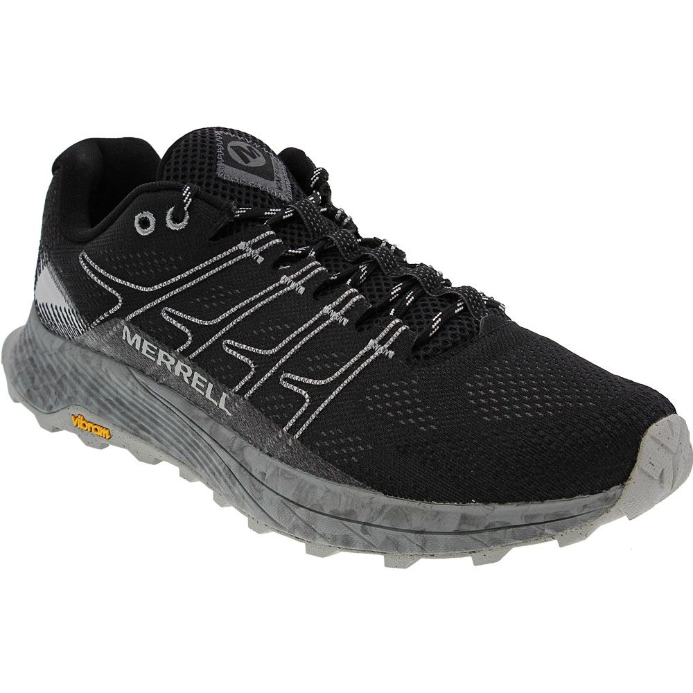 Merrell Moab Flight Trail Running Shoes - Mens Black Grey