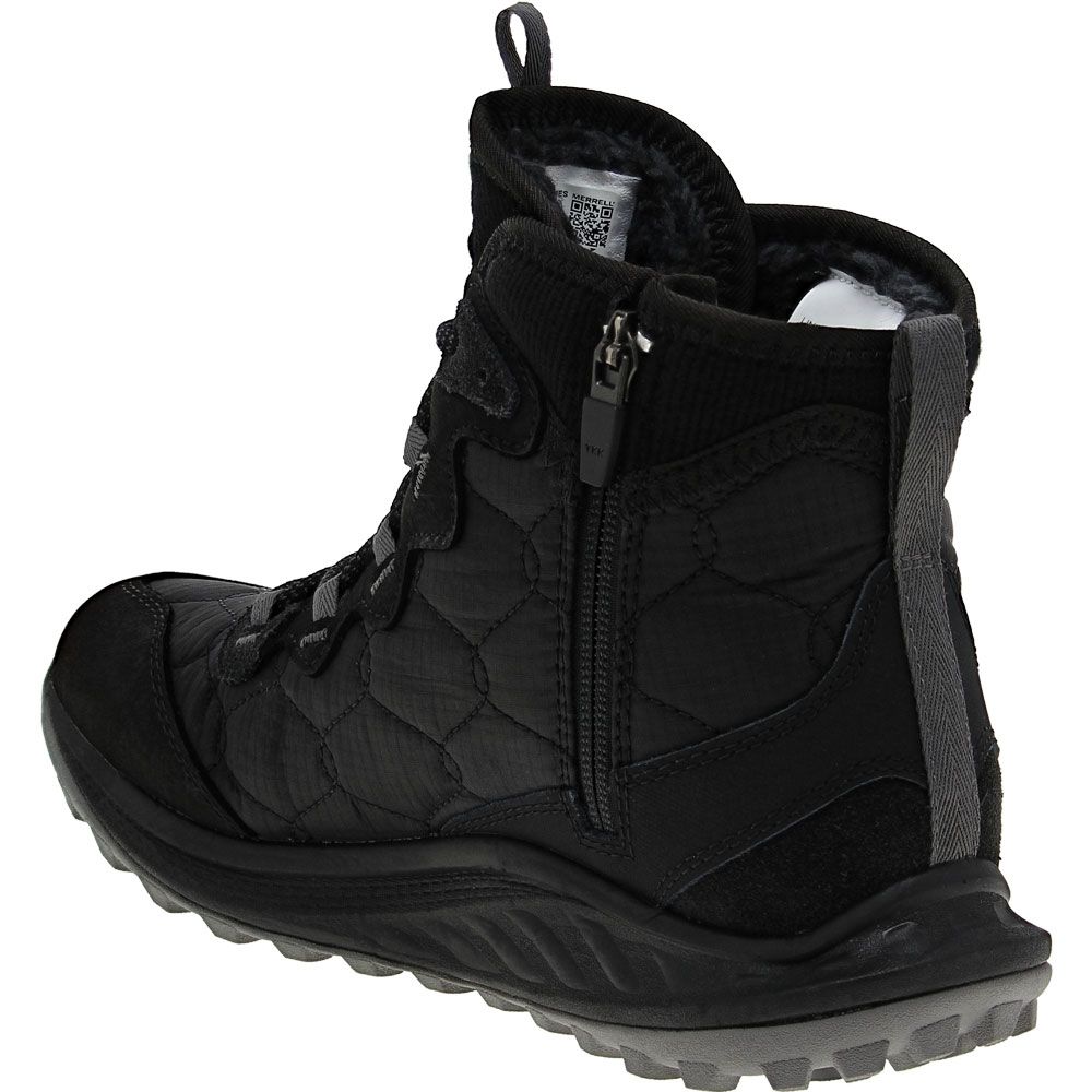 Merrell Antora 3 Thermo Mid Waterproof Winter Boots - Womens Black Back View