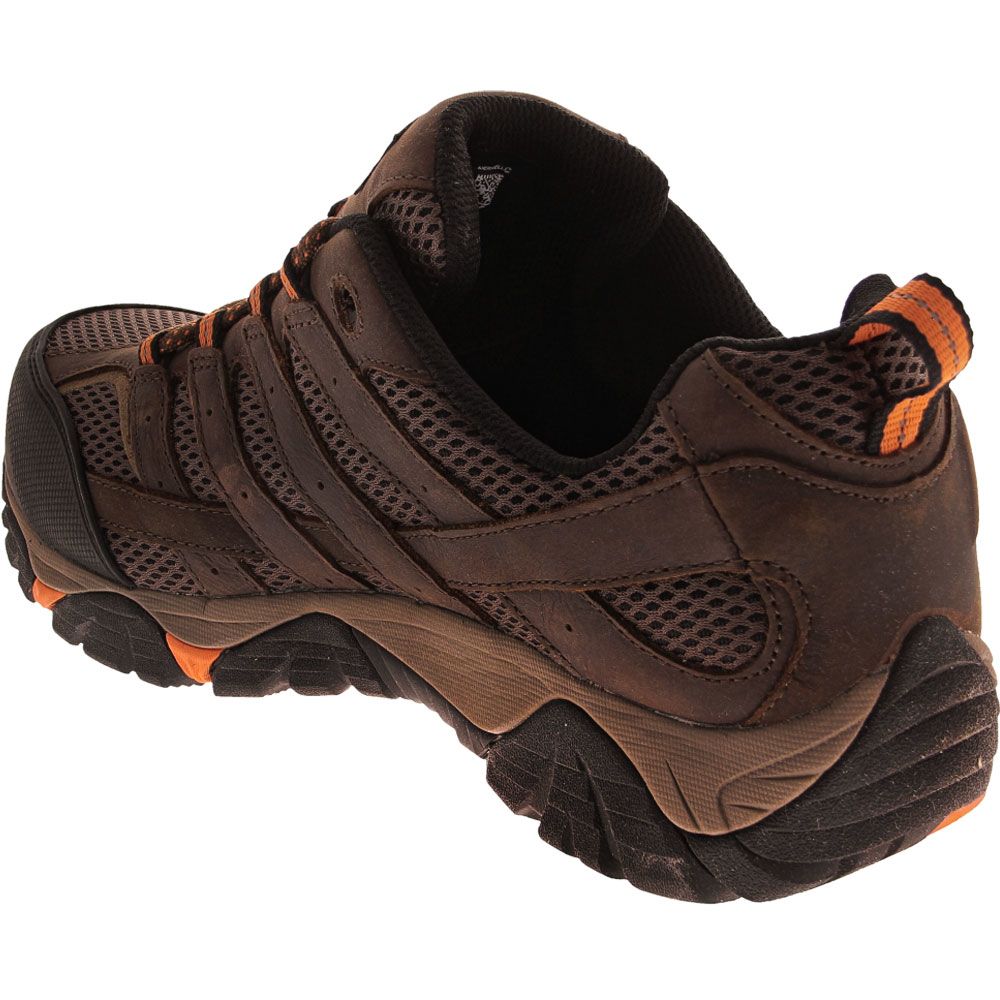 Merrell Work Moab Vertex Vent Low Boots - Mens Brown Back View