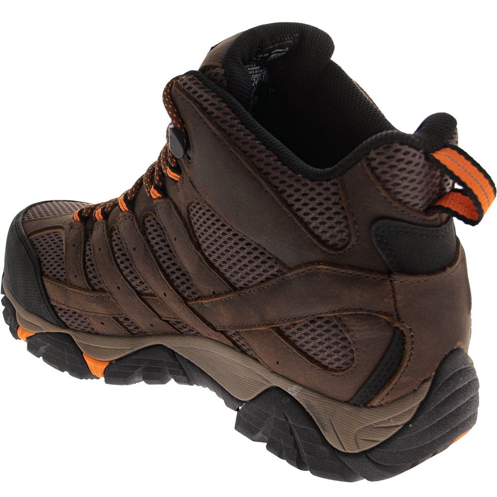 Merrell Work Moab Vertex Mid Composite Toe Work Boots - Mens Clay Back View