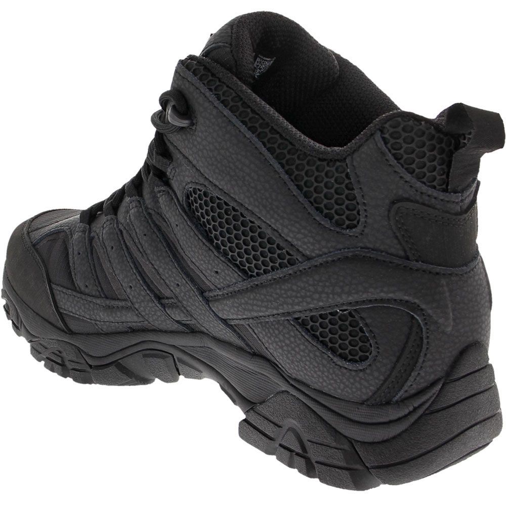 Merrell Work Moab2 Tactical Non-Safety Toe Work Boots - Mens Black Back View