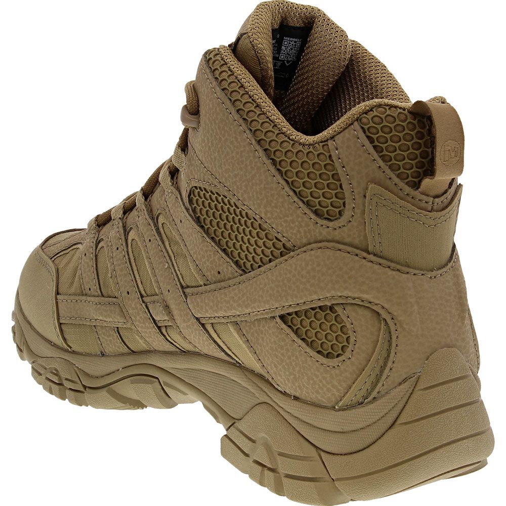 Merrell Work Moab 2 Tactical Non-Safety Toe Work Boots - Mens Tan Back View
