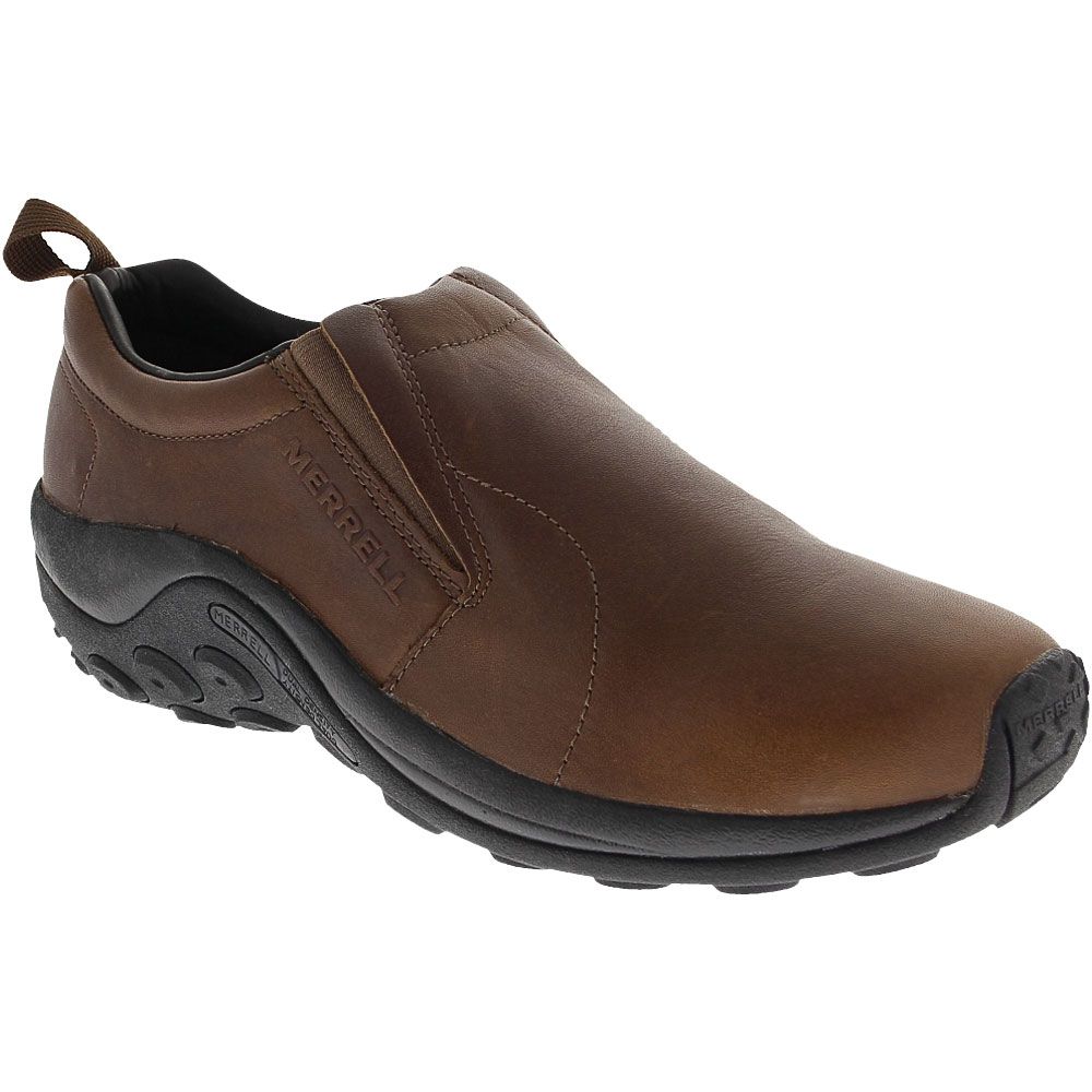 Merrell Jungle Moc Leather Slip On Casual Shoes - Mens Earth