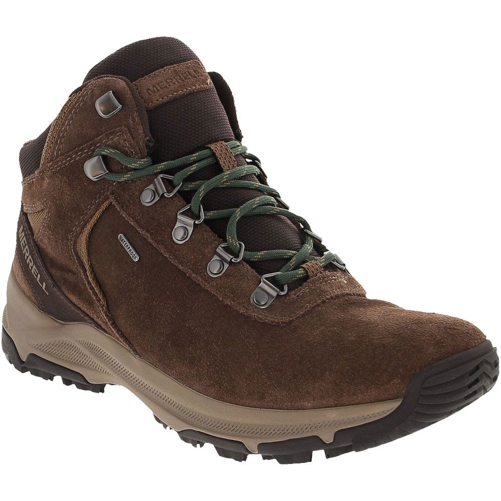 Merrell Erie Mid Waterproof Hiking Boots - Mens Earth