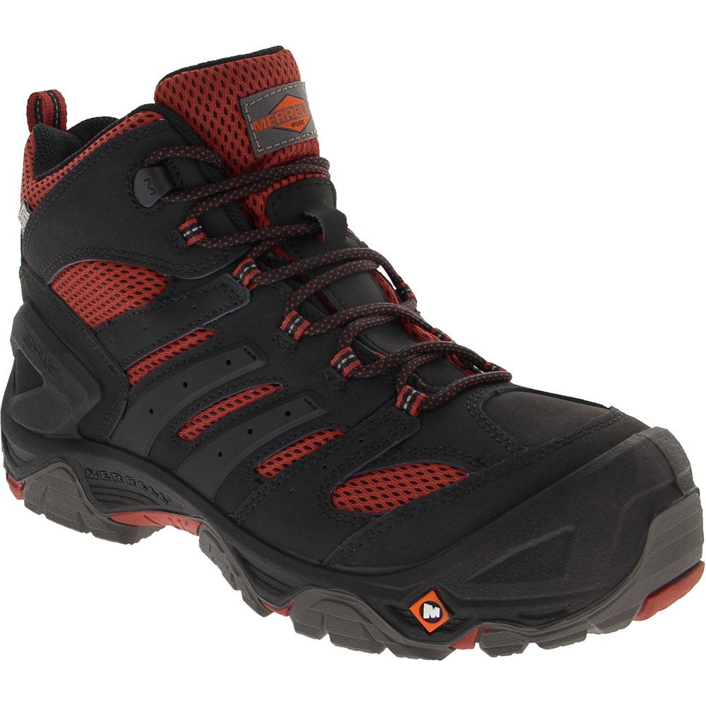 Merrell Work Strongfield Mid Composite Toe Work Boots - Mens Black