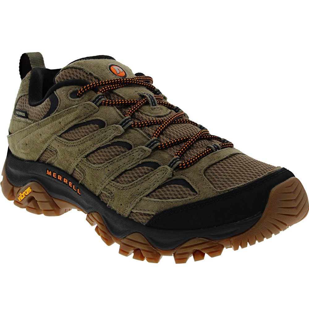 Merrell Moab 3 Low Waterproof Hiking Shoes - Mens Olive