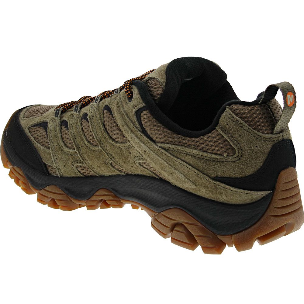 Merrell Moab 3 Low Waterproof Hiking Shoes - Mens Olive Back View