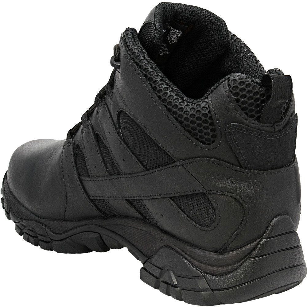 Merrell Work Moab 2 Mid Non-Safety Toe Work Boots - Mens Black Back View