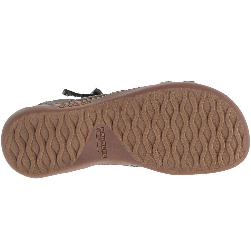 Merrell District Muri Lattice Sandals - Womens Dusty Olive Sole View