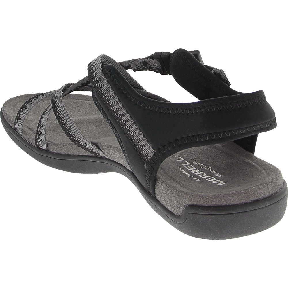 Merrell District Muri Lattice Sandals - Womens Black Grey Back View
