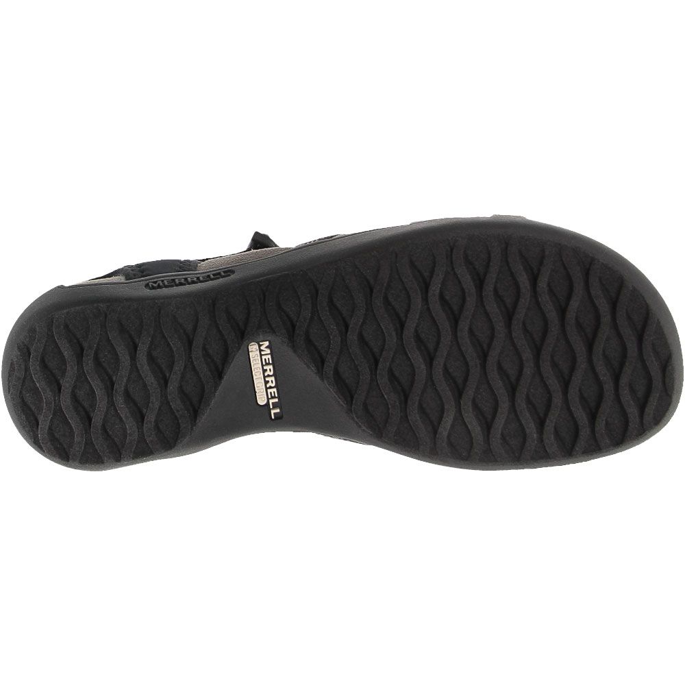 Merrell District Muri Lattice Sandals - Womens Black Grey Sole View