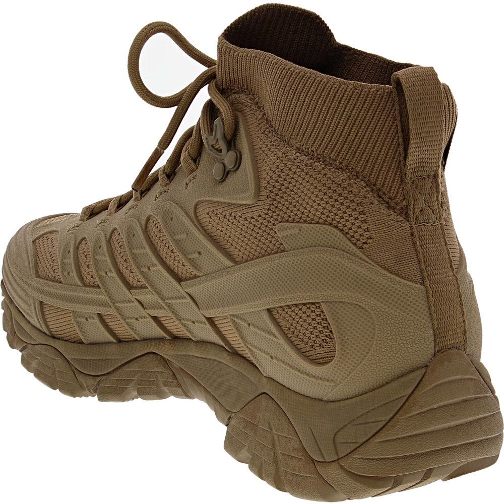 Merrell Work Moab Velocity Tactical Mid Mens Non-Safety Toe Boots Tan Back View