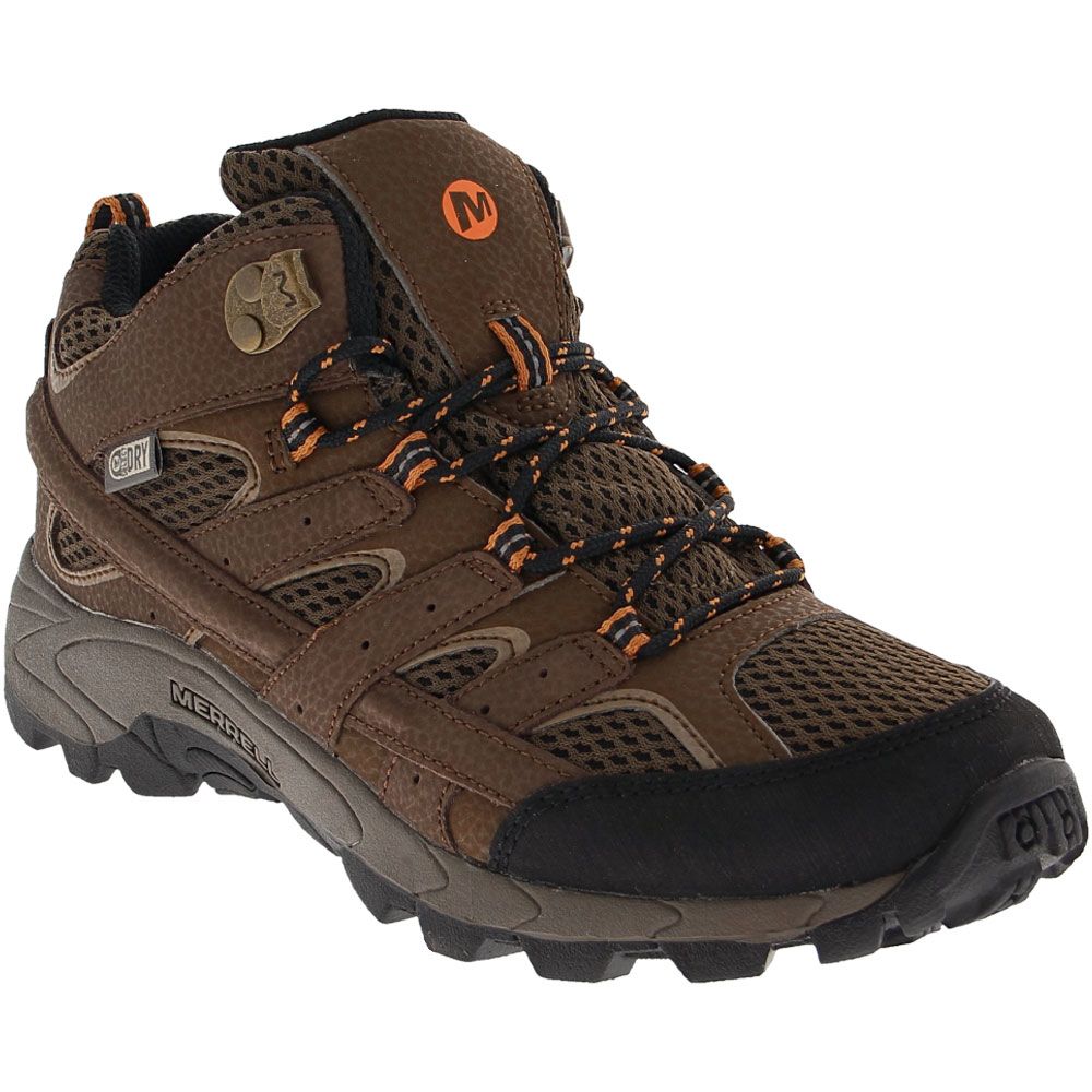 Merrell Moab 2 Mid H2O Hiking Shoes - Boys Brown
