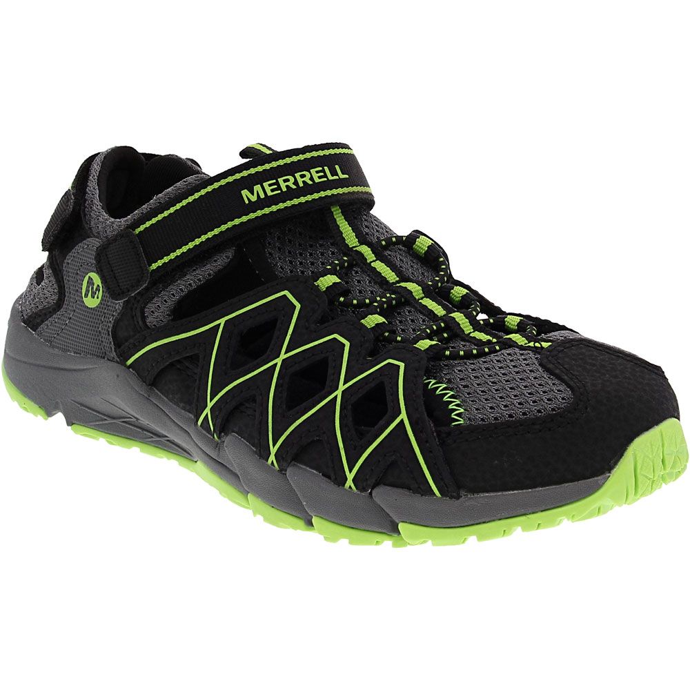 Merrell Hydro Quench Outdoor Sandals - Boys Black Grey Lime