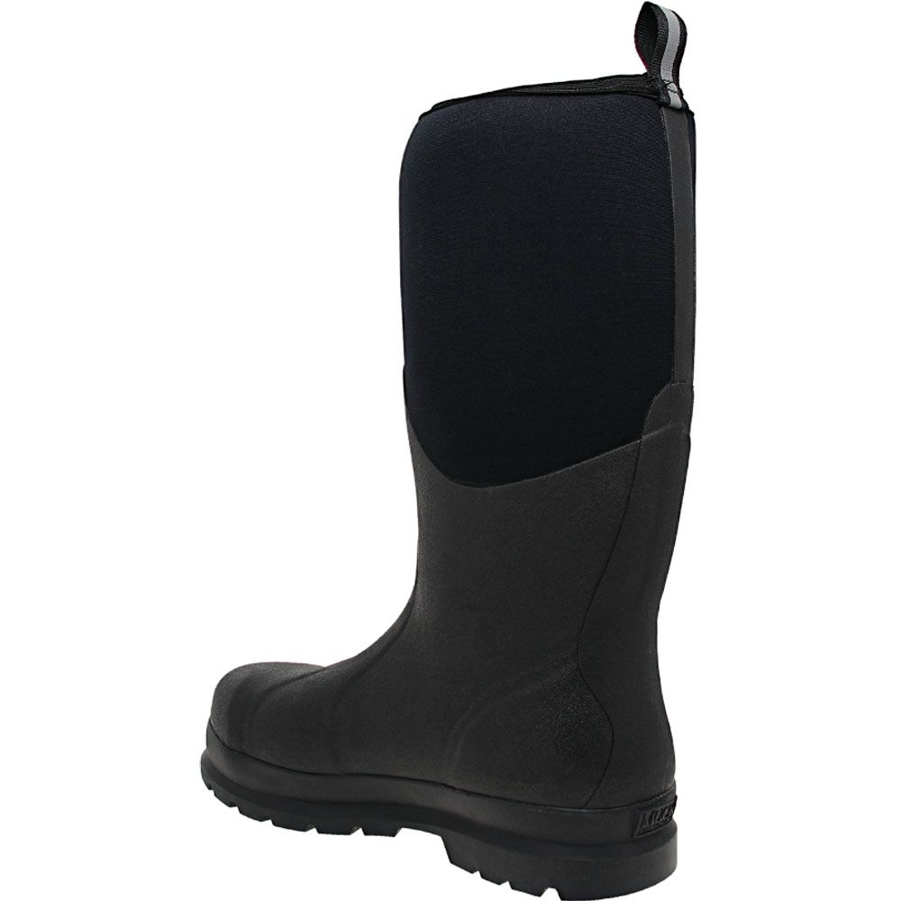 Muck Chore Hi Safety Toe Work Boots - Mens Black Back View