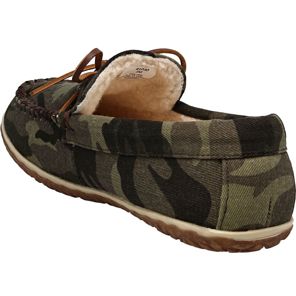 Minnetonka Tomm Mens Moccasin Slippers Camouflage Back View