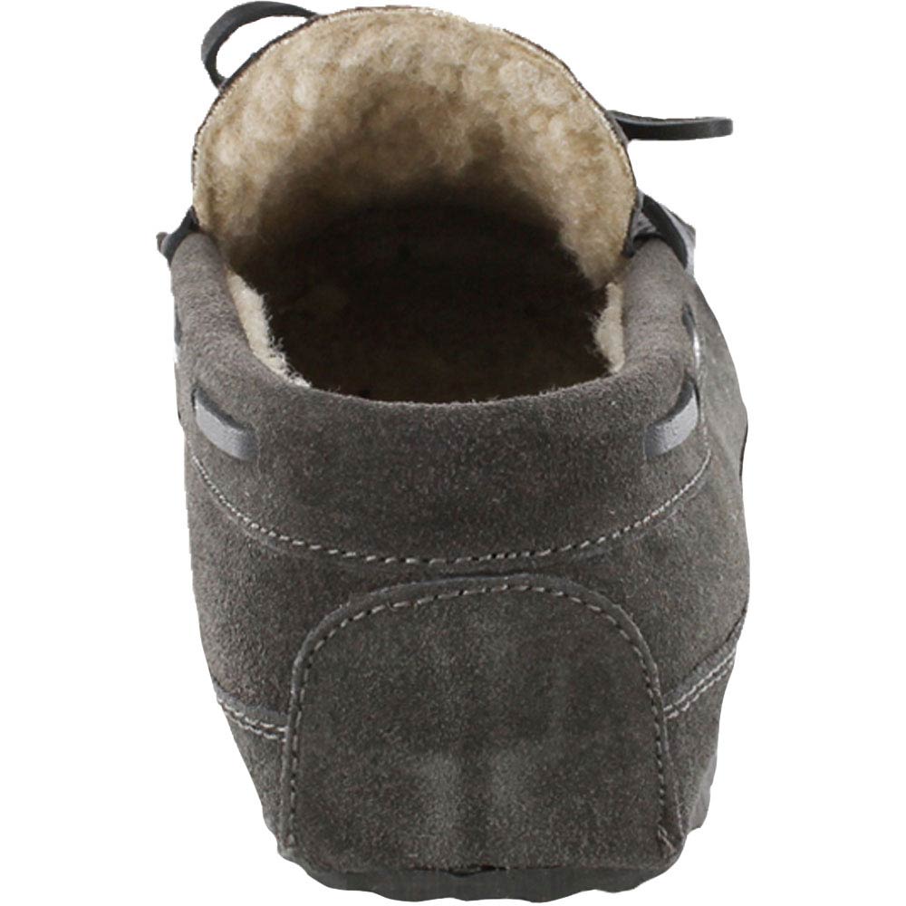 Minnetonka Casey Slippers - Mens Charcoal Back View