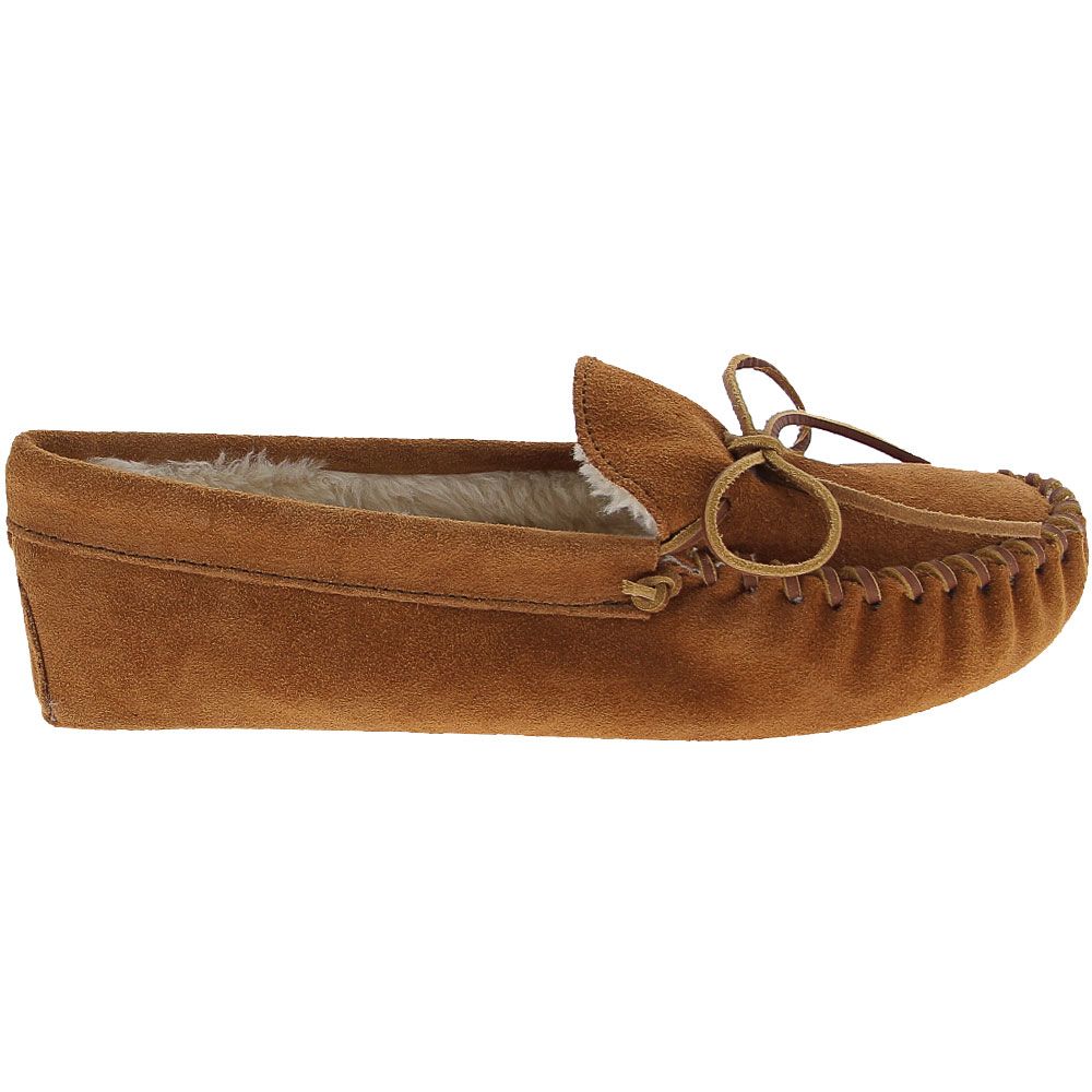 Minnetonka Lined Softsole Slippers - Mens Brown Side View