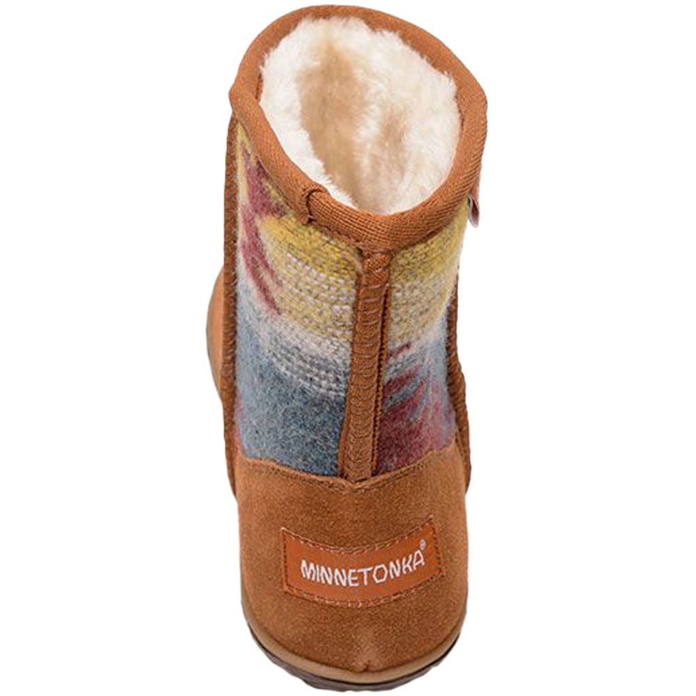Minnetonka Tali Winter Boots - Womens Brown Multi Back View