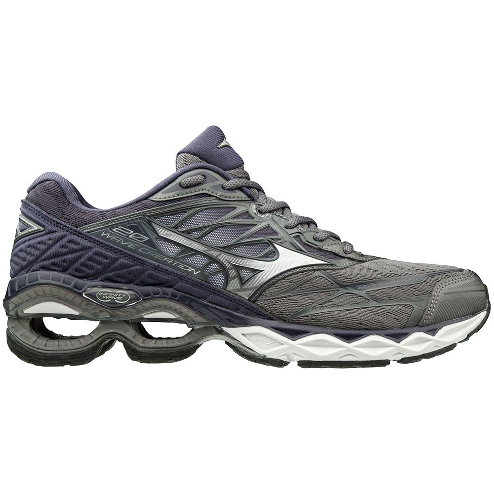 Mizuno Wave Creation 20 Running Shoes - Mens Stormy Weather Silver