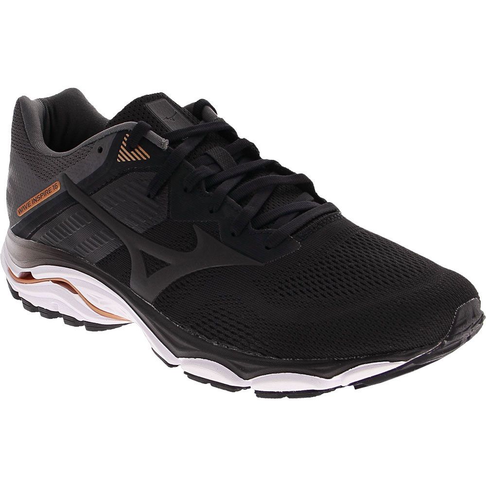 Mizuno Wave Inspire 16 Running Shoes - Mens Black Black Grey