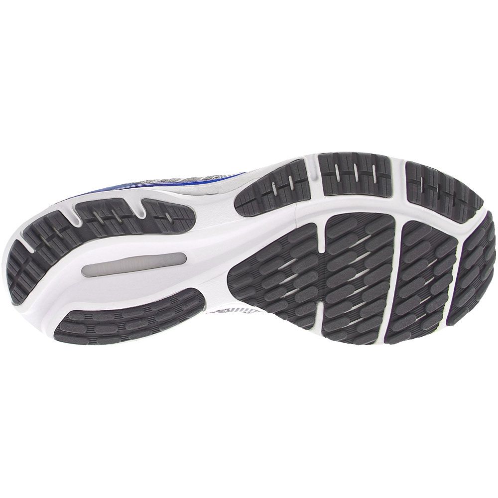 Mizuno Wave Rider 24 WaveKnit Running Shoes - Mens Frost Grey White Sole View