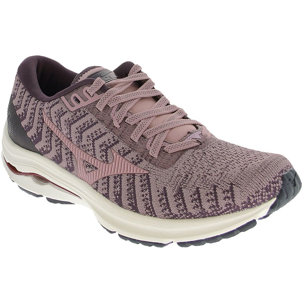Mizuno Wave Rider 24 Knit Running Shoes - Womens Woodrose Pale Lilac