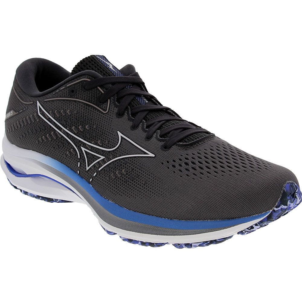 Mizuno Wave Rider 25 Running Shoes - Mens Charcoal White Blue
