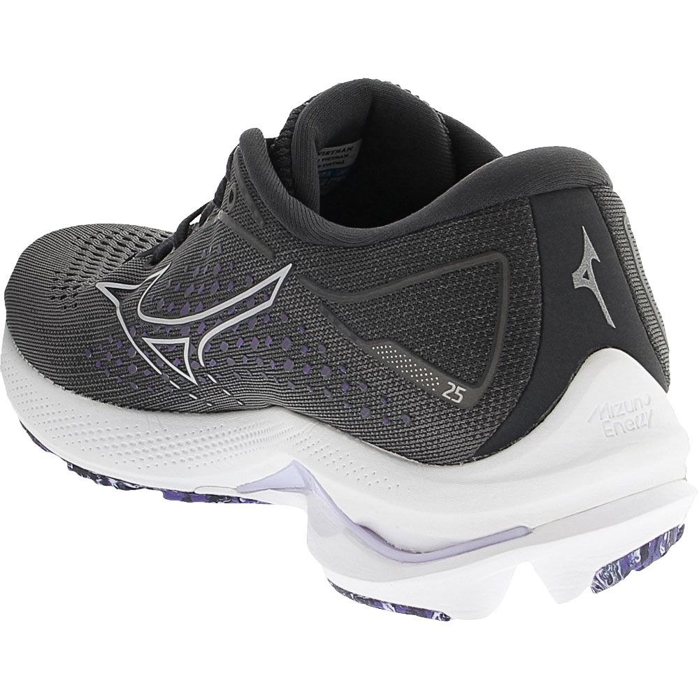 Mizuno Wave Rider 25 Womens Running Shoes Charcoal Back View